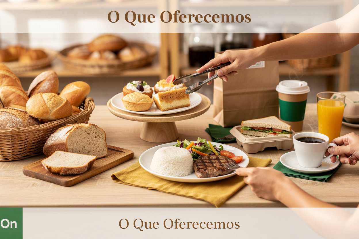 Padaria Elite São Paulo oferecendo pães frescos, doces artesanais e refeições self-service com variedade e qualidade